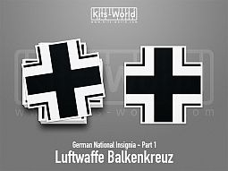 Kitsworld SAV Sticker - German National Insignia - Luftwaffe Balkenkreuz 2 